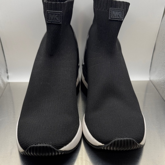 Michael Kors Black Knit High-Top Sneakers - Picture 1 of 2